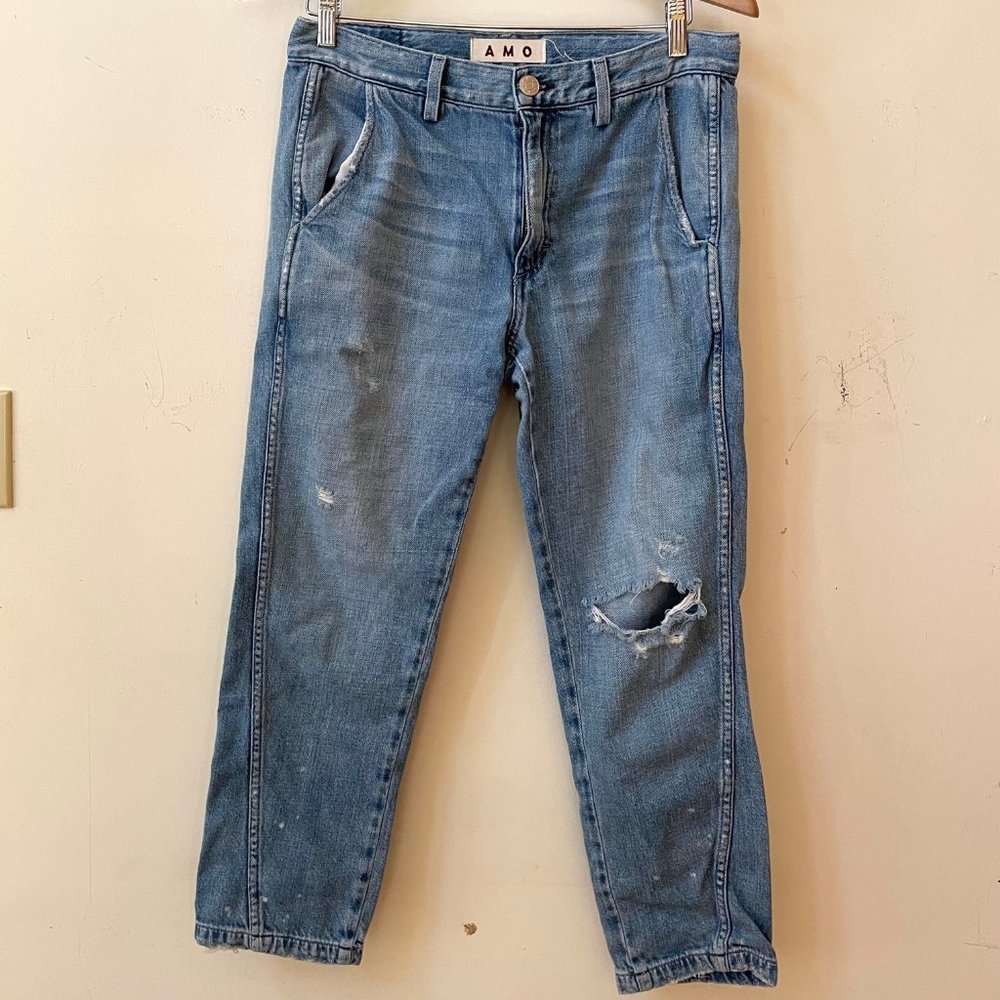 Amo Slouch Trousers in Destroyed